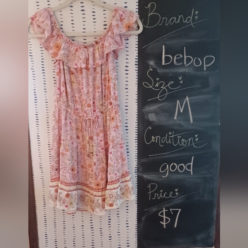BEBOP: Bohemian Pink Floral Juniors Dress